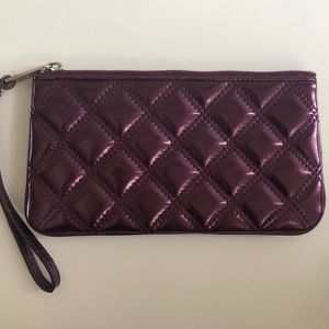 Marc Jacobs quilted purple wristlet